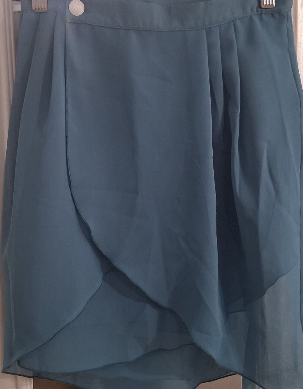 Women's Flowy Wrap Dark Sage Mini Skirt